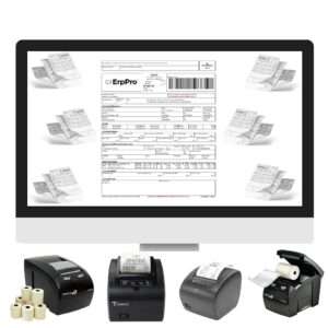 Emissor de nota fiscal eletrônico mostrando geração automática de NF-e, NFC-e e NFS-e