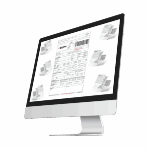 Emissor de nota fiscal eletrônico mostrando geração automática de NF-e, NFC-e e NFS-e